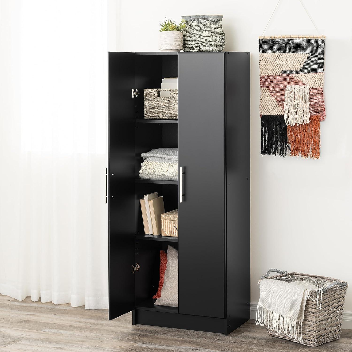 Prepac Elite Deep Storage Cabinet with Fixed and Adjustable Shelves