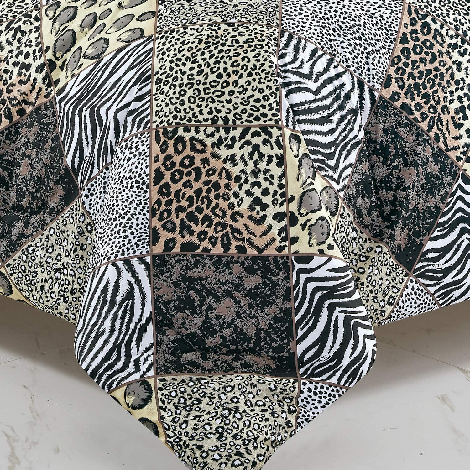 Box Stitch Animal Print Comforter Set
