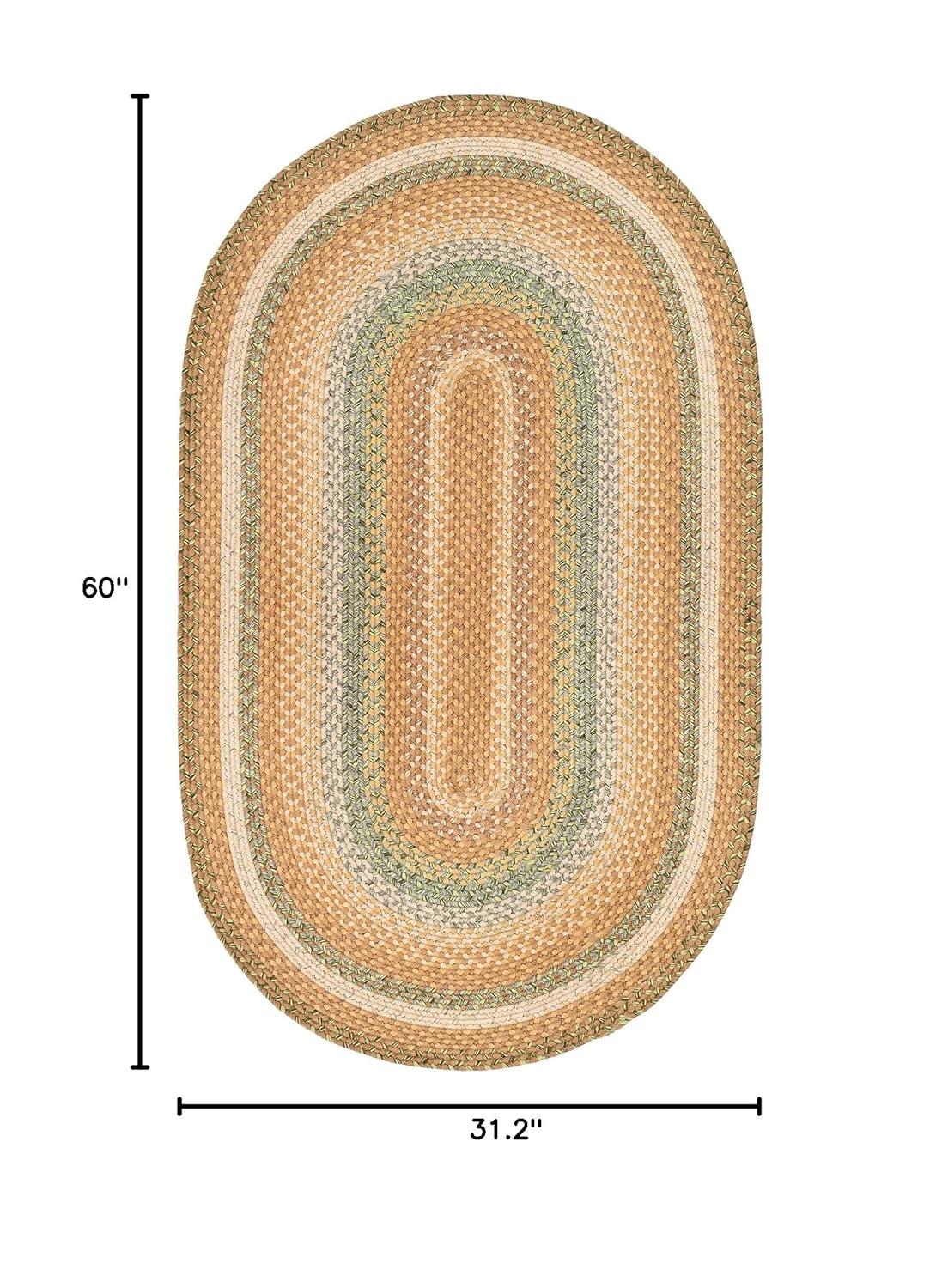 Braided BRD314 Hand Woven Accent Rug - Tan/Multi - 2'6"x5' - Safavieh.
