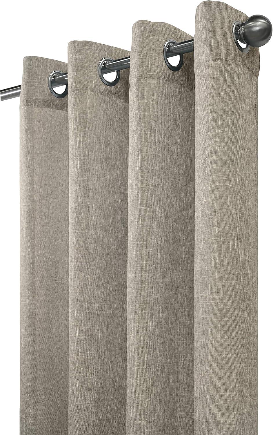 Libaas Semi Sheer Linen Blend Curtain Panel 52" x 108" in Linen