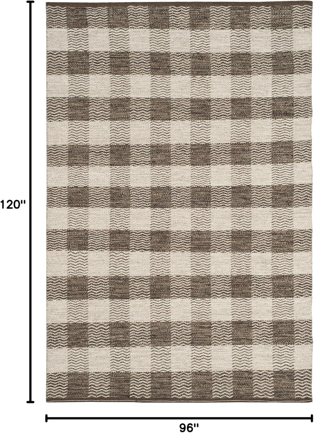Kilim KLM351 Hand Woven Area Rug - Light Grey/Brown - 8'x10' - Safavieh