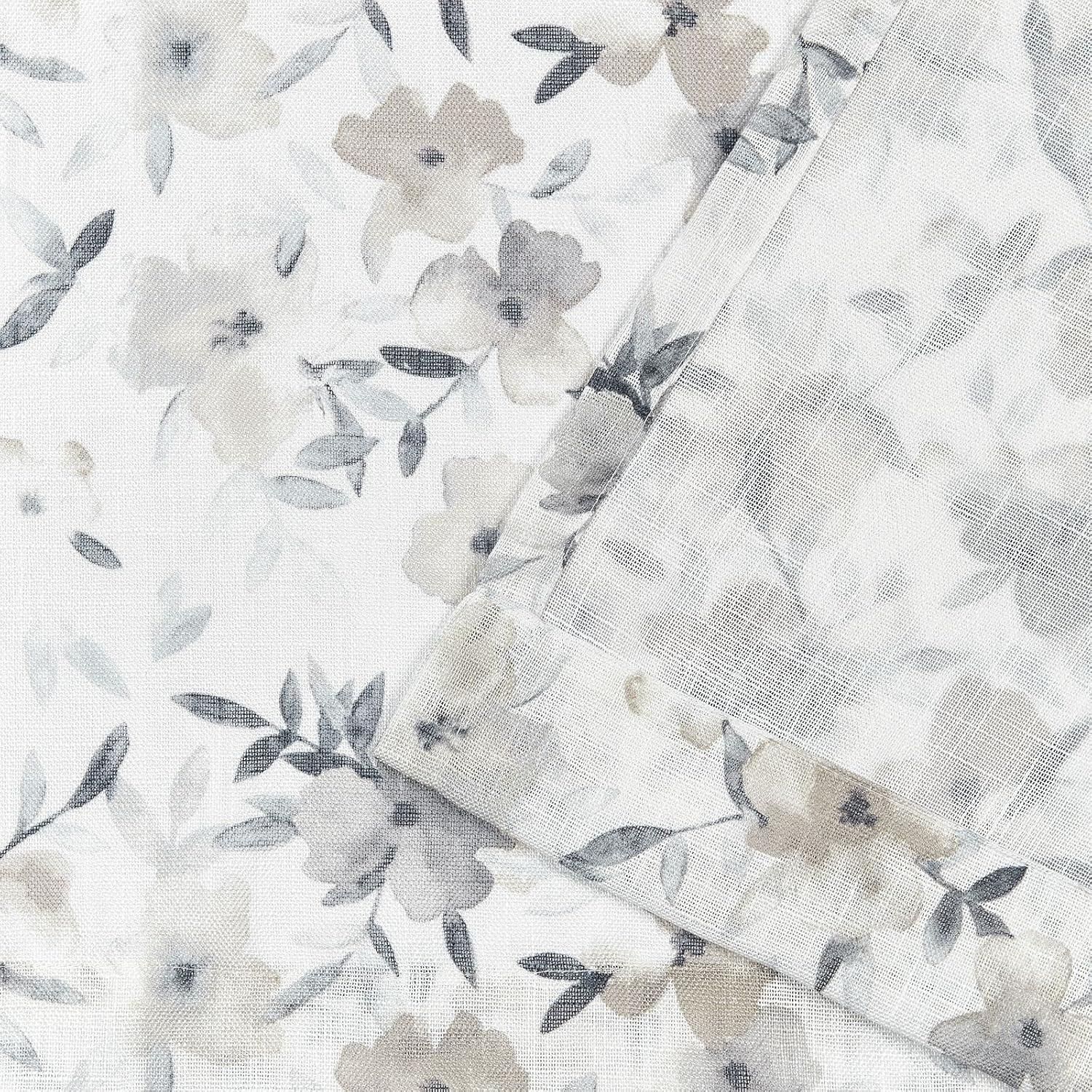 Nicole Miller Nicole Miller New York Hattie Light Filtering, Semi Sheer Rod Pocket Curtain Panels (Set of 2)