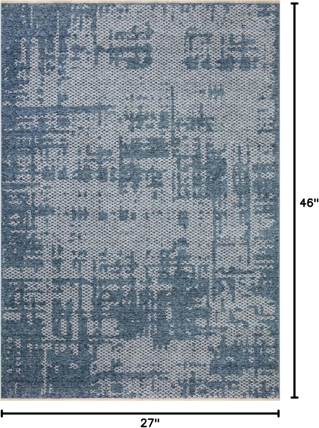 Vance Abstract Denim/Dove Area Rug