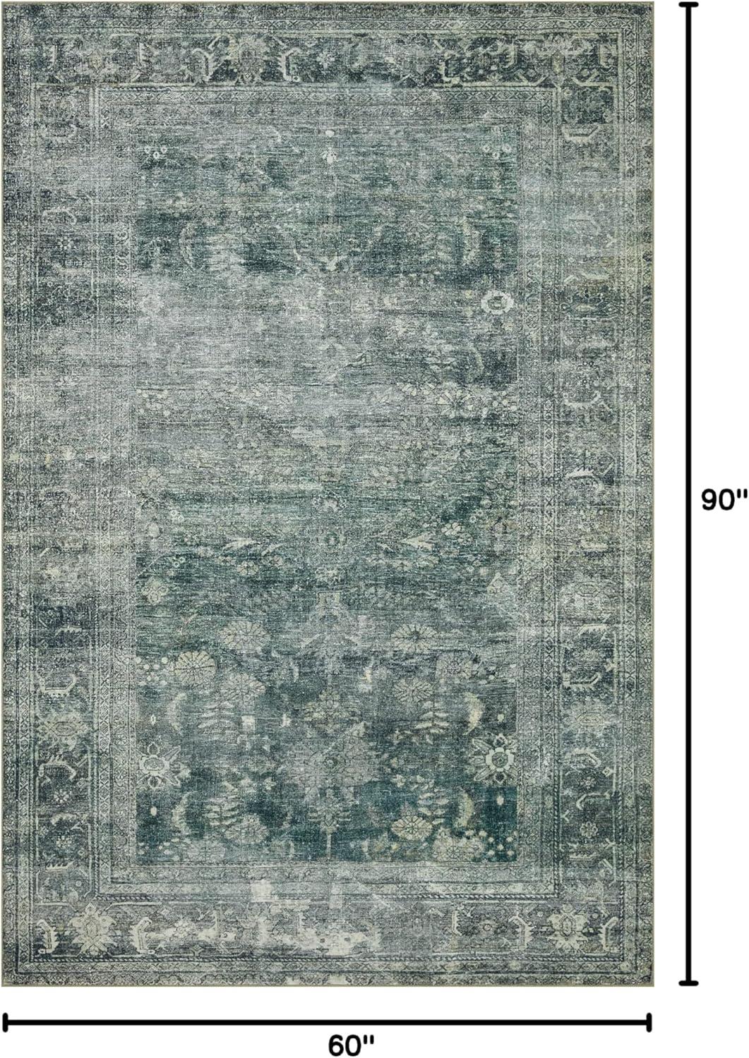 Magnolia Home By Joanna Gaines X Loloi Banks Machine Washable Blue / Lagoon Area Rug