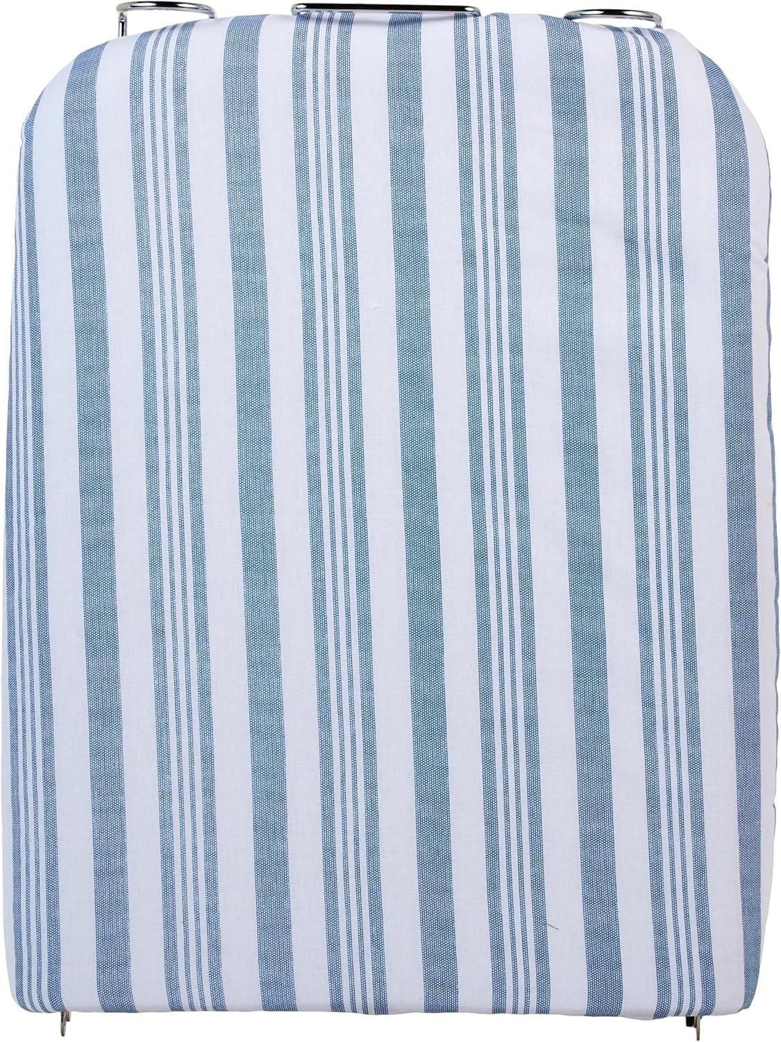 Foldable Blue Stripe Tabletop Ironing Board with Iron Rest