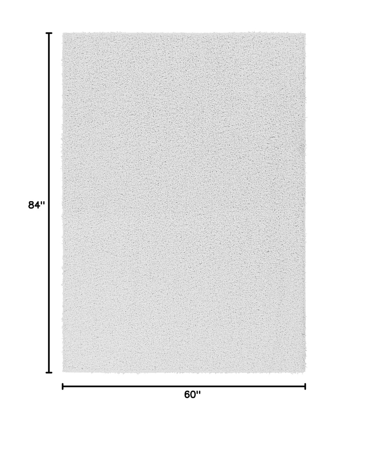 Garland Rug Southpointe Shag White Indoor Area Rug, 5' x 7'