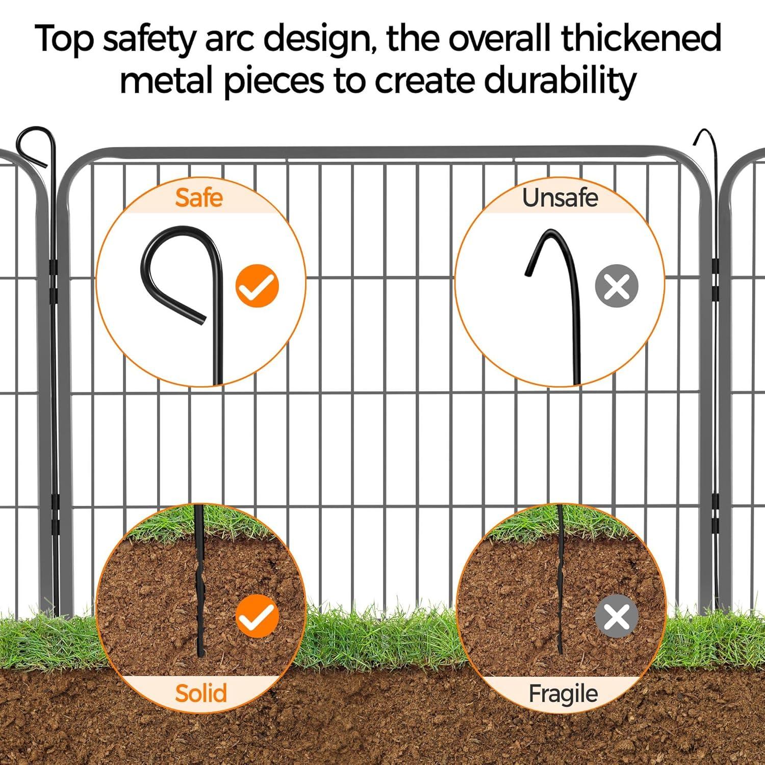 Yaheetech Dog Playpen Outdoor, 24 inch 32 Panels Dog Pen Indoor Heavy Duty Puppy Exercise Pen Metal Pet Fence for RV Camping/Yard/Garden