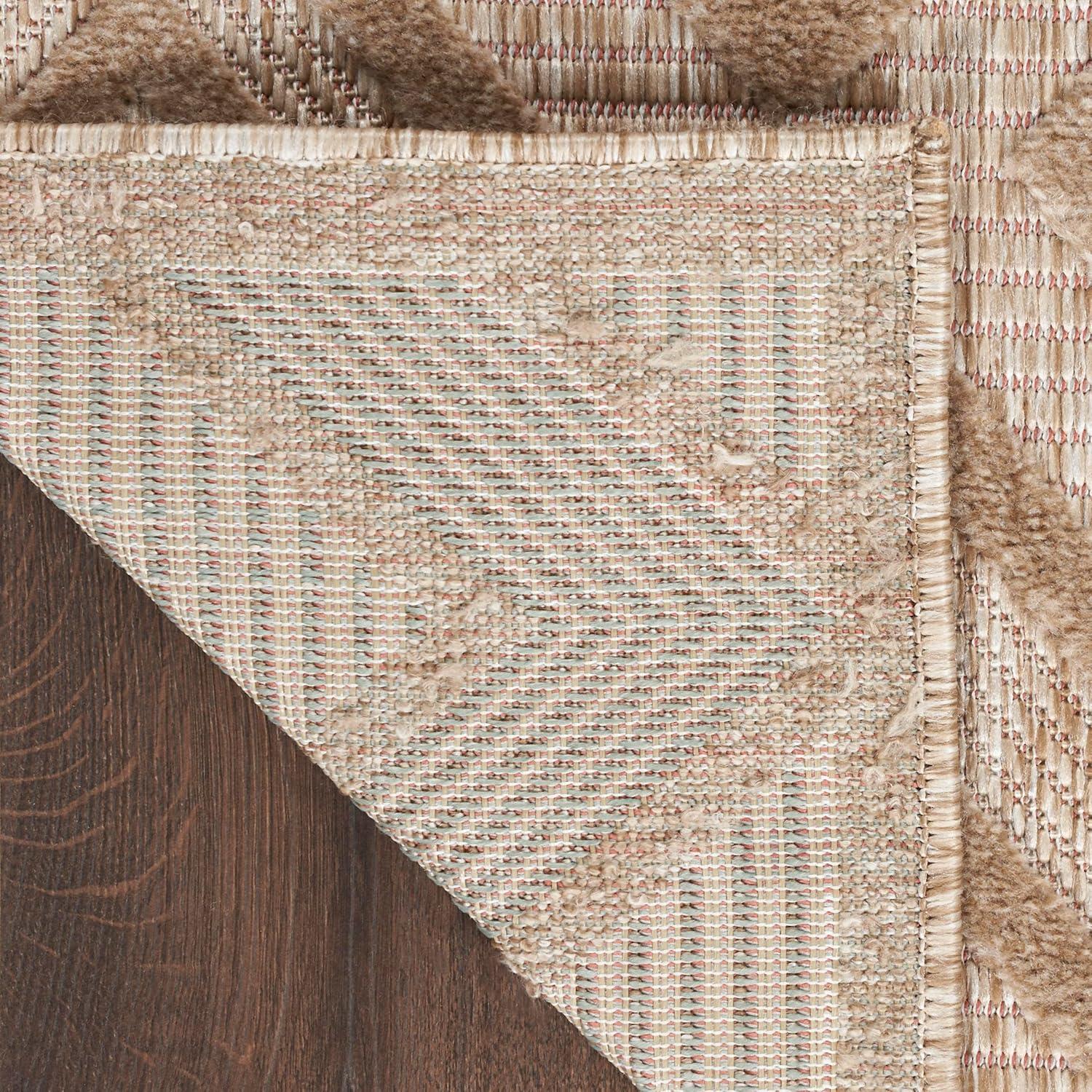 Nourison Versatile 9' x 12' Natural Beige Modern Indoor/Outdoor Rug