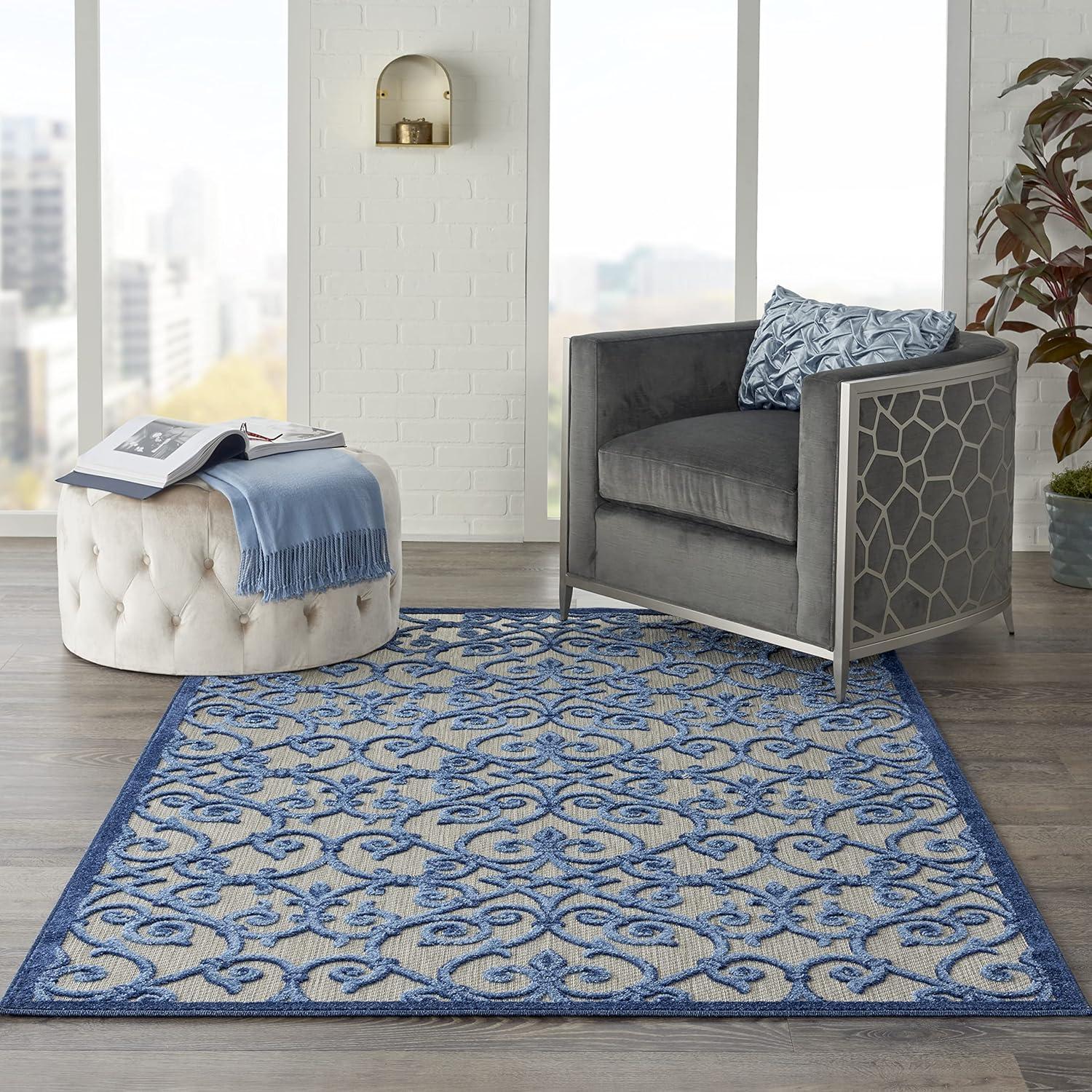 Lark Manor™ Rectangle Isalia 3'6" x 5'6" Area Rug in Blue/Gray