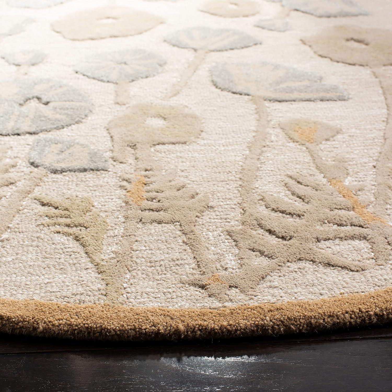 SAFAVIEH Martha Stewart Poppy Glossary Floral Area Rug, Cayenne Red, 2'6" x 4'3"