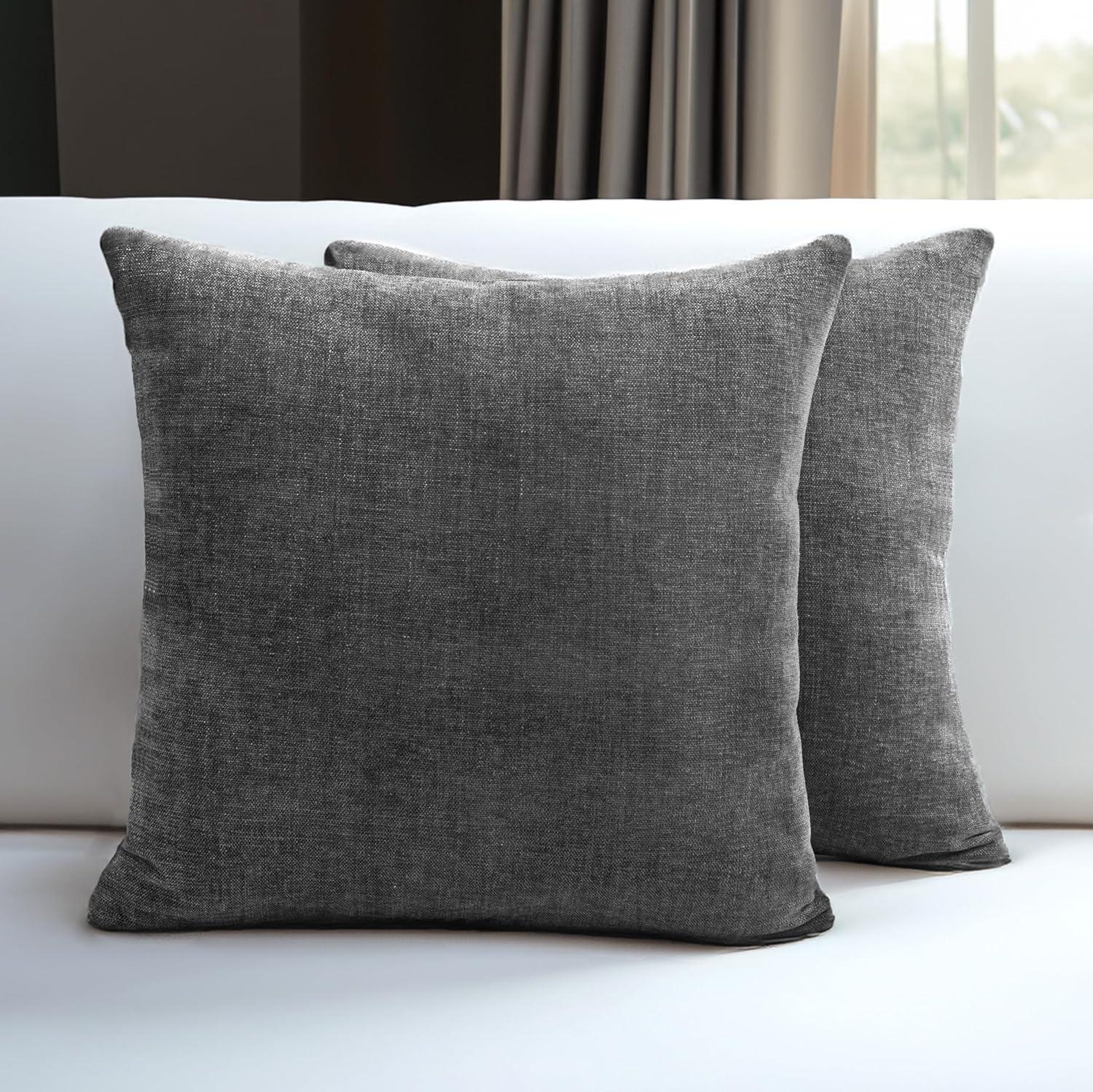 Topfinel Square Chenille Pillow Cover (Set of 2)