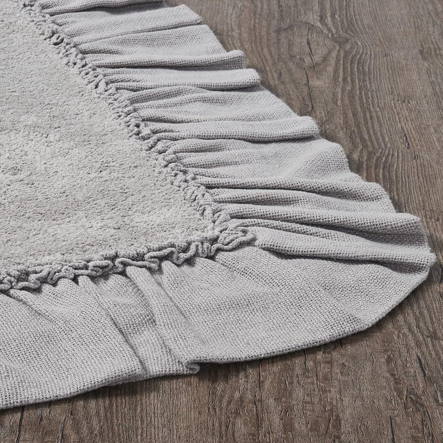 Burlap Dove Grey Bathmat 27x48  VHC Brands