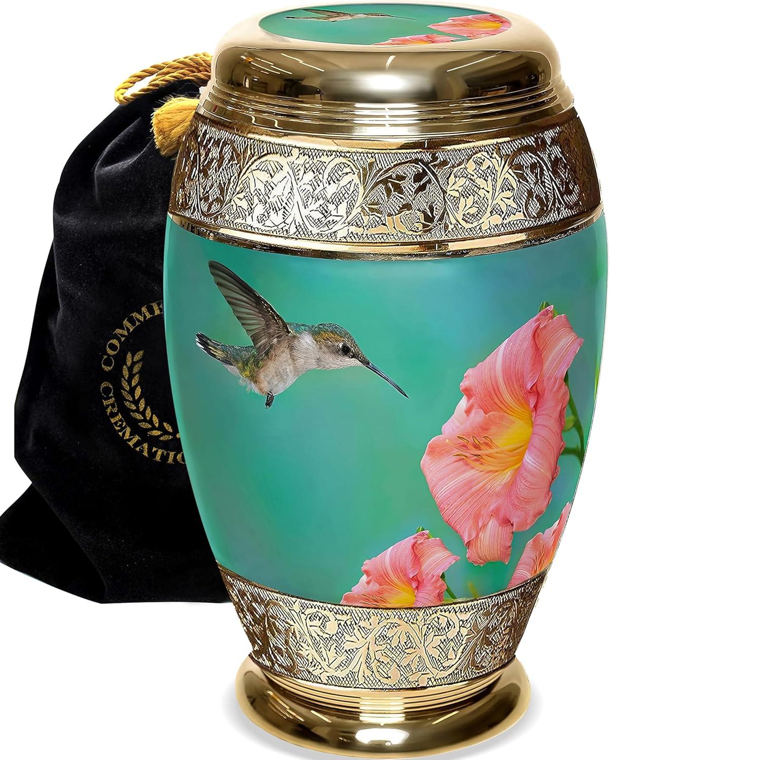 Hummingbird Cremation Urn for Ashes for Women - Beautifully Handcrafted & Personalized Hummingbird Cremation Urns for Human Ashes Adult Female, Mom, Sister or Daughter