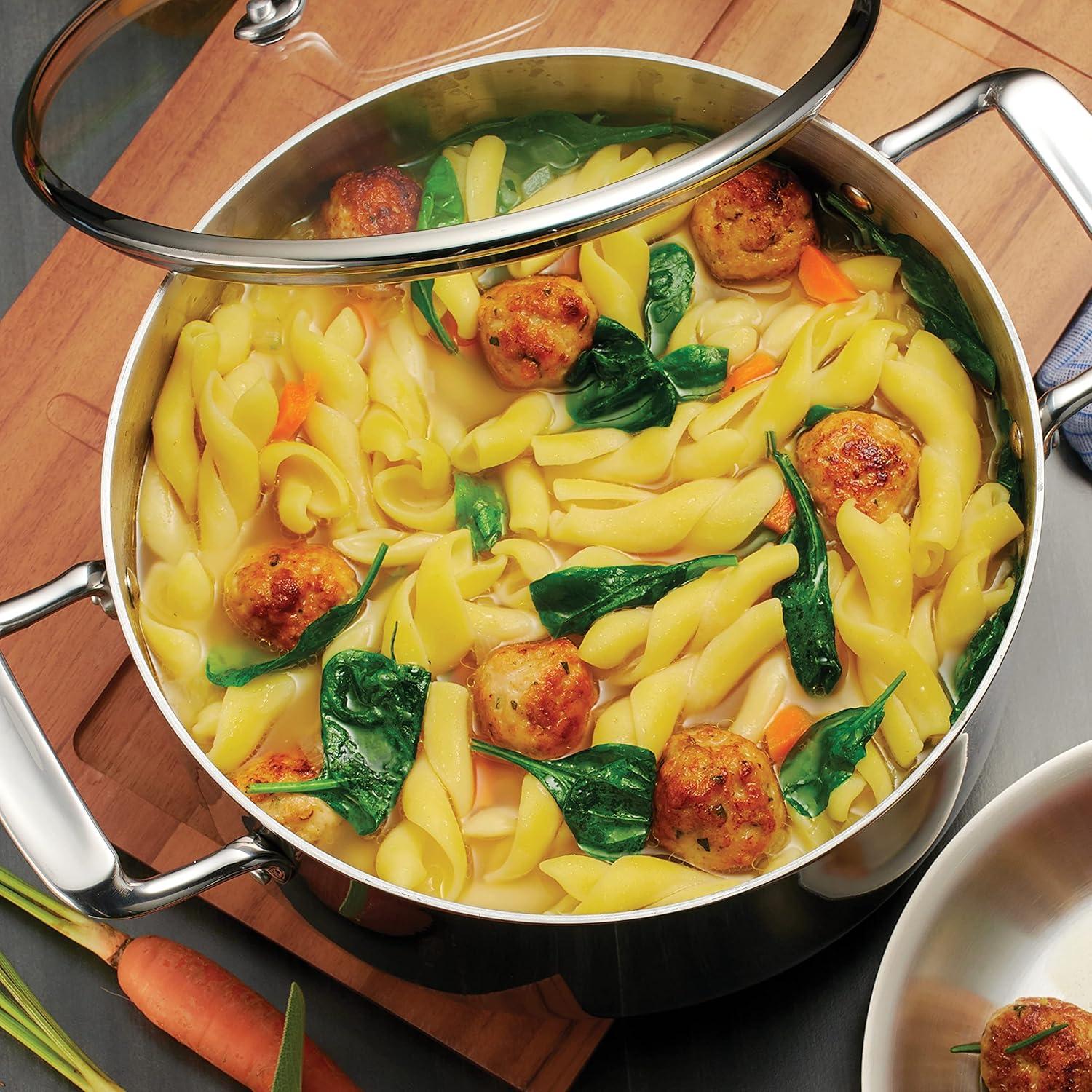 Tramontina Tri-Ply Clad 8 Qt Covered Stainless Steel StockPot