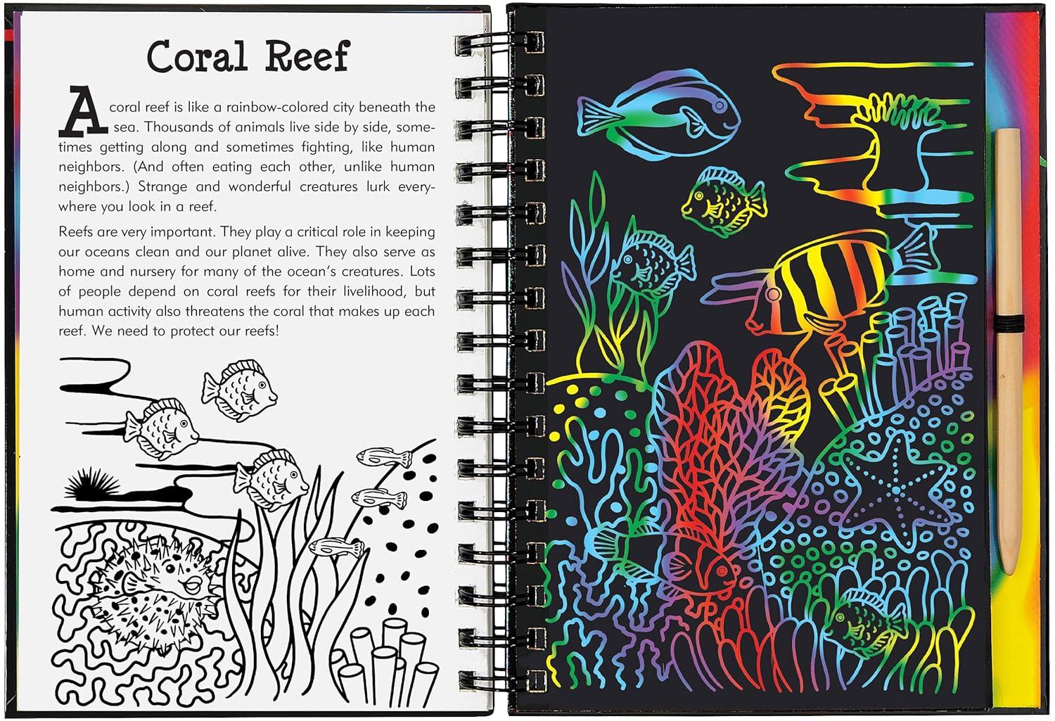 Scratch and Sketch Trace-Along Scratch & Sketch Coral Reefs, (Hardcover)