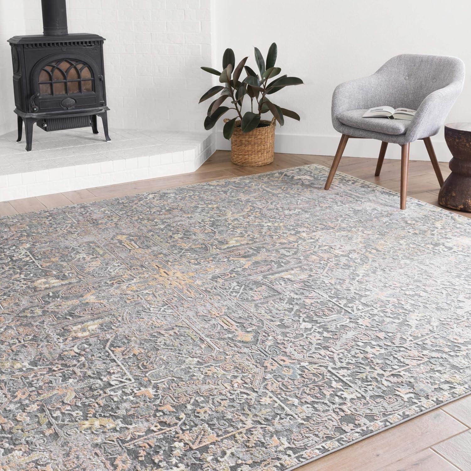 Loloi II Lucia Oriental Charcoal / Multi Area Rug