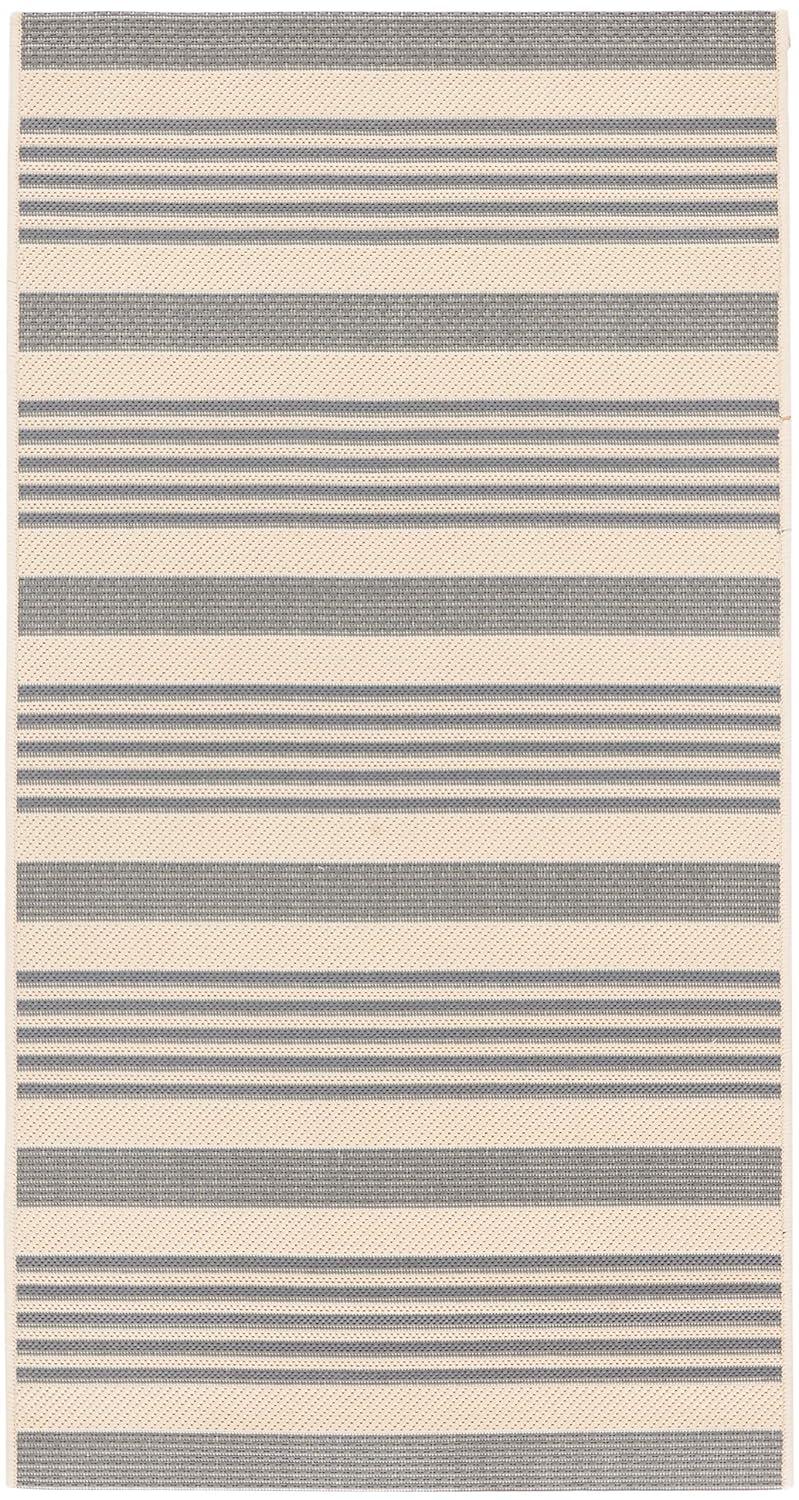 Courtyard CY6062 Power Loomed Indoor/Outdoor Area Rug - Grey/Bone - 4'x5'7" - Safavieh.