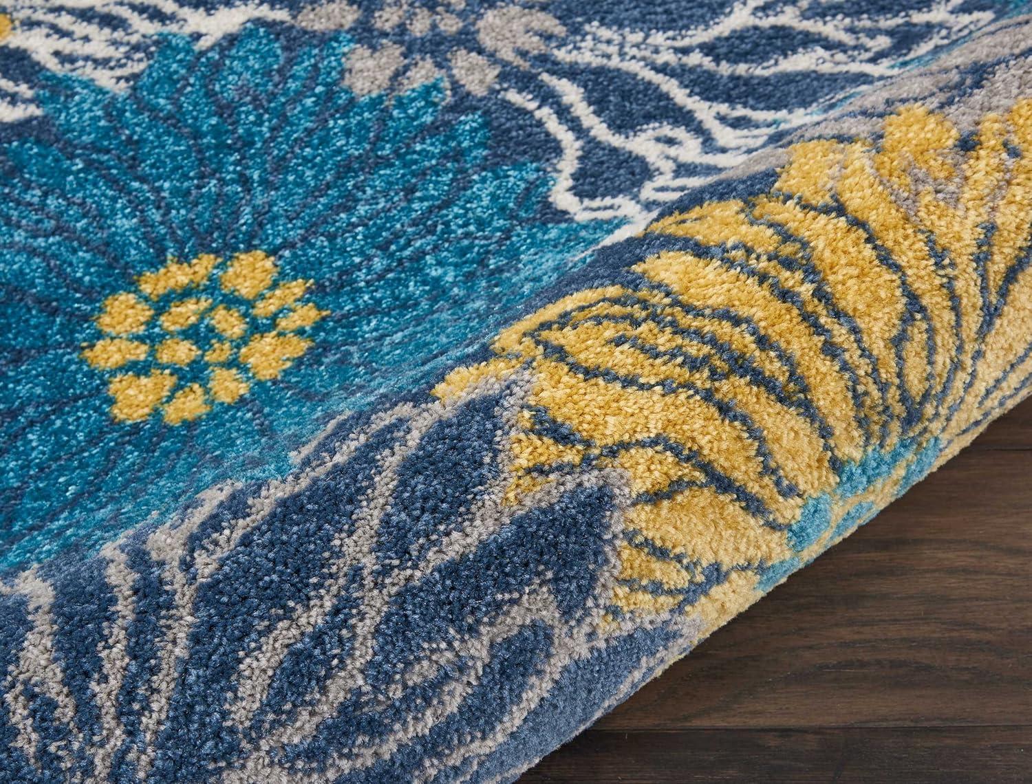 Nourison Passion 1'10" x 2'10" Blue Contemporary Indoor Rug