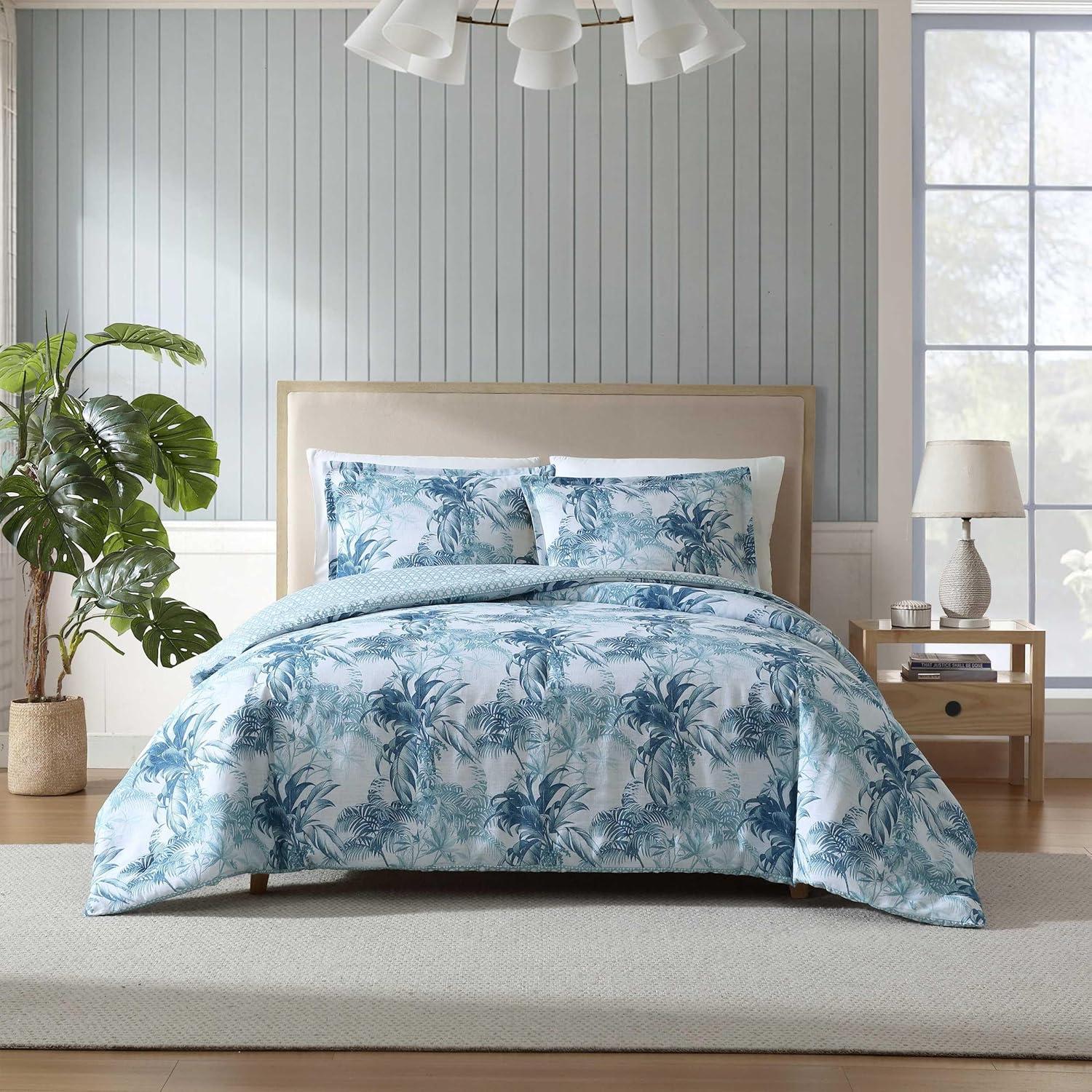 Tommy Bahama Home Tommy Bahama Legacy Palms Cotton Reversible Blue Comforter Set