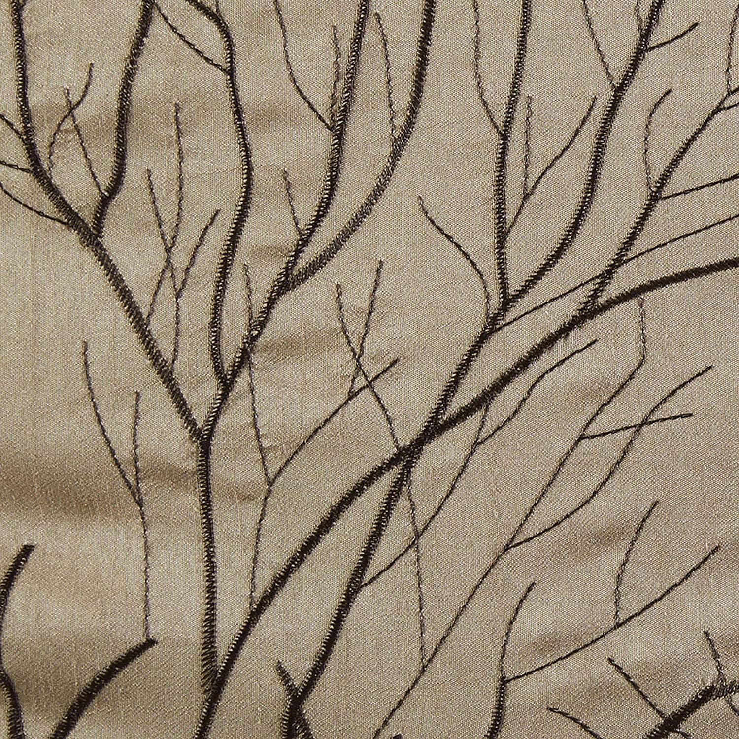 Andora Embroidered Branch Rod Pocket Single Curtain Panel