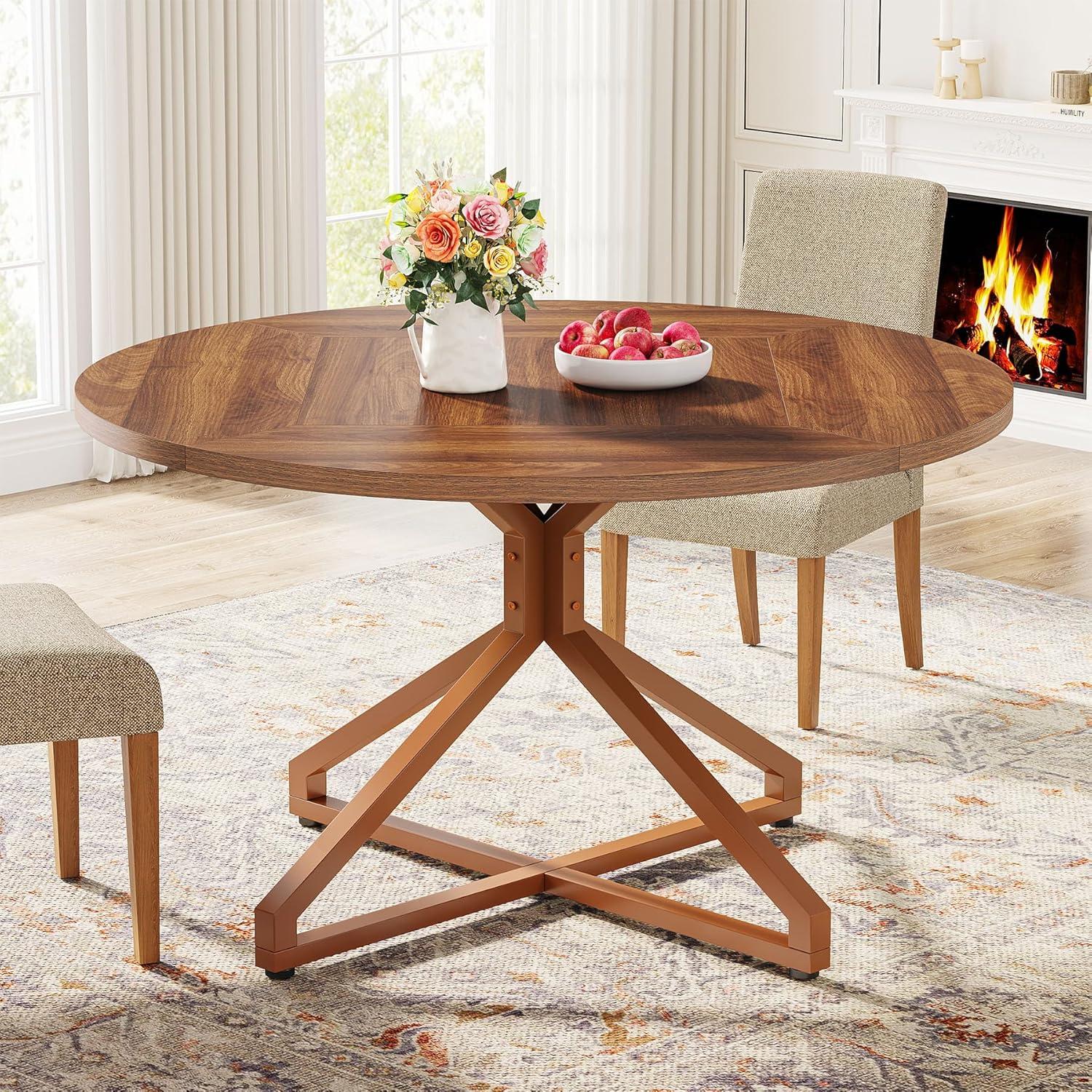 Millwood Pines 47 Inch Round Dining Table For 4-6 People