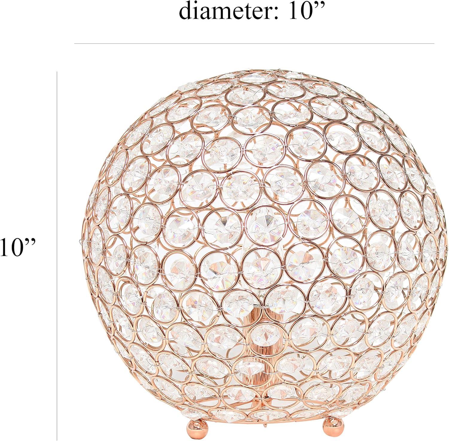 10" Elipse Crystal Ball Sequin Table Lamp - Elegant Designs