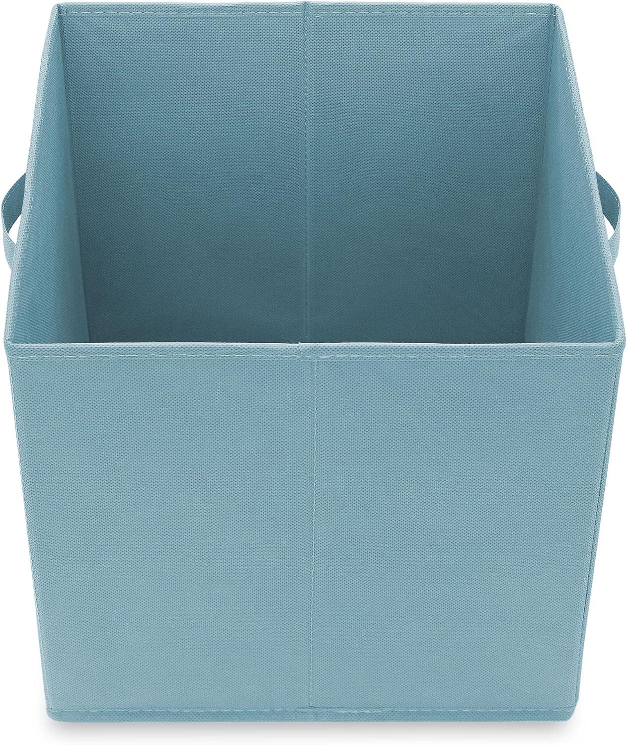 Casafield Set of 6 Collapsible Fabric Storage Cube Bins, Brown - 13" Foldable Cloth Baskets for Shelves and Cubby Organizers