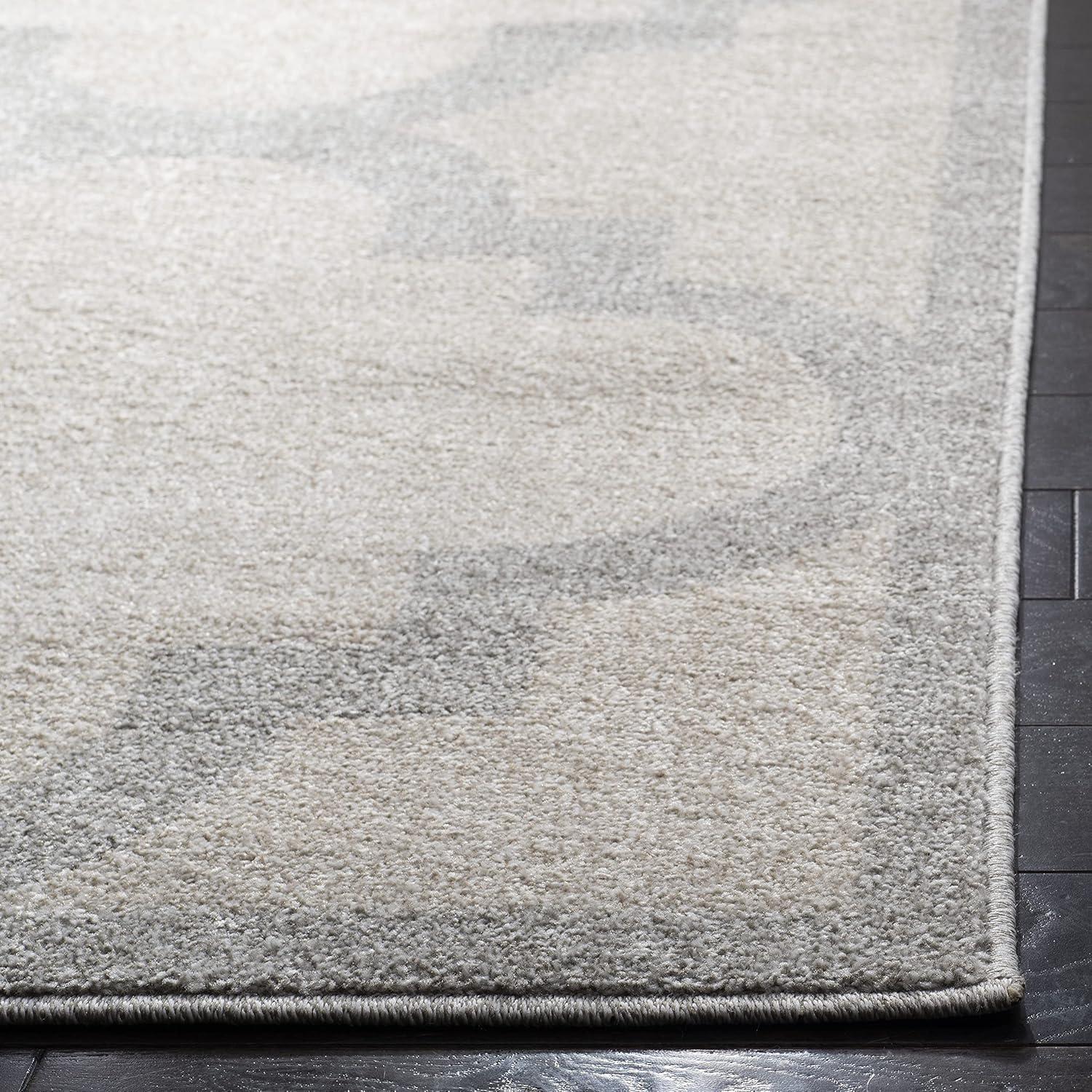 Amherst AMT423 Power Loomed Indoor Area Rug - Beige/Light Grey - 5'x5' - Safavieh