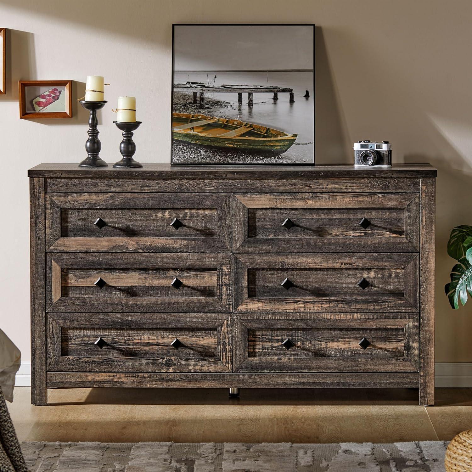 Laurel Foundry Modern Farmhouse® Nieto 54'' W Unfinished 6 - Drawer Dresser