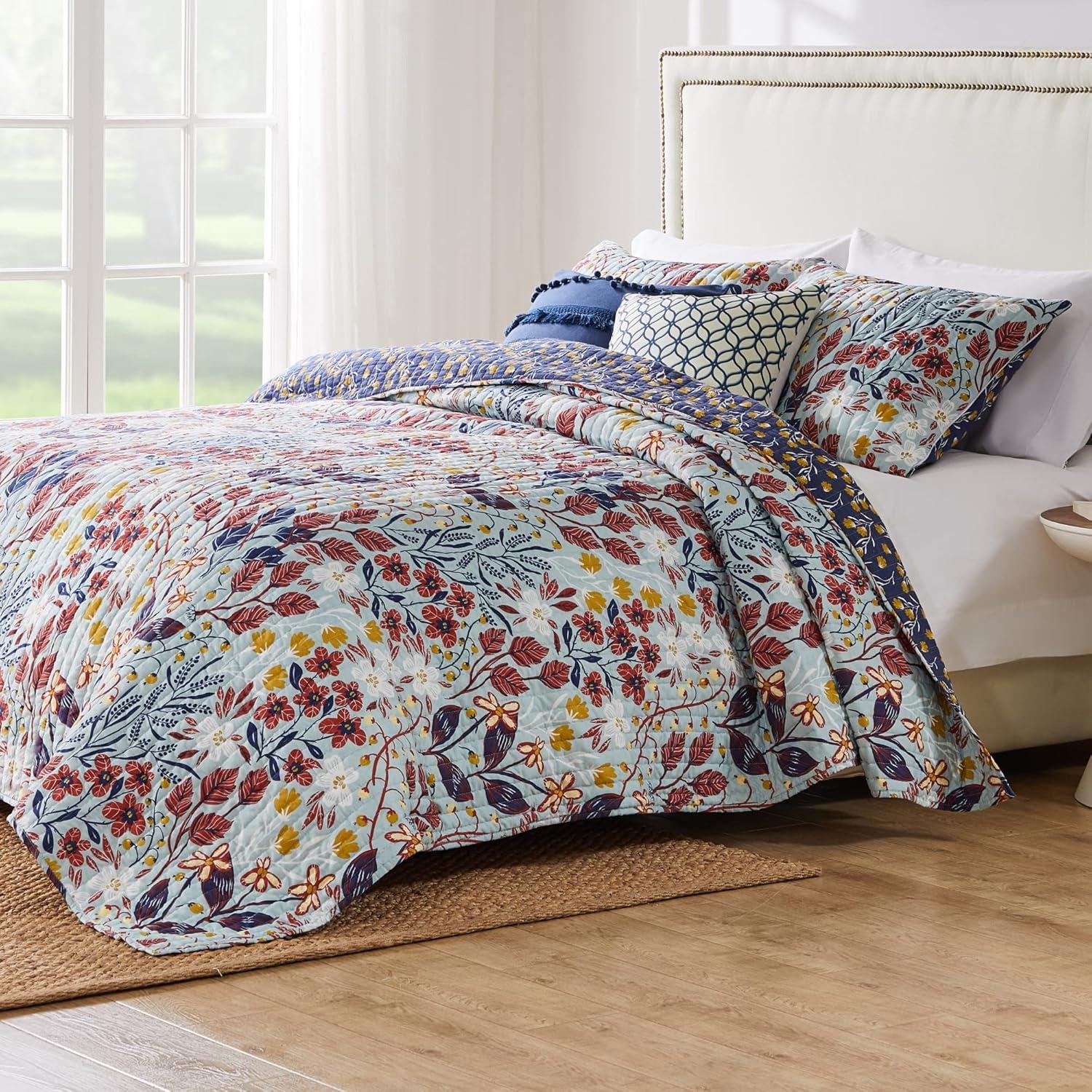 Barefoot Bungalow Koepp Perry Modern Bontanical Reversible Quilt Set