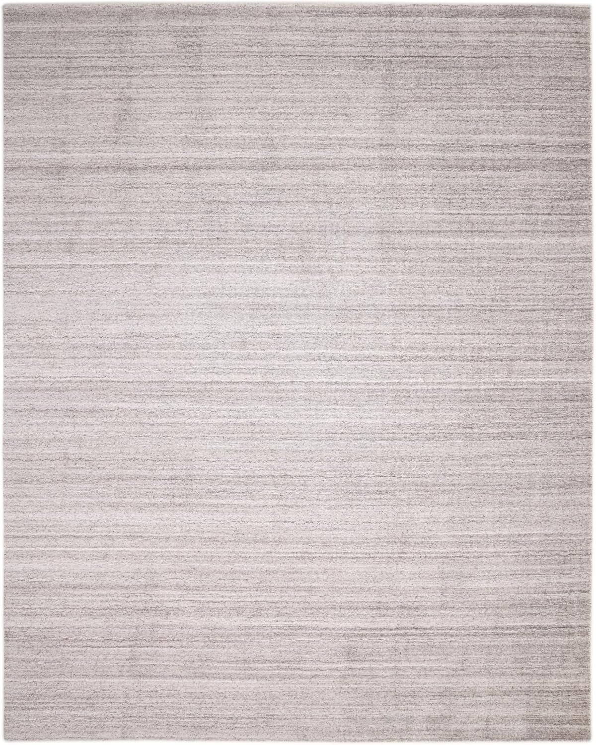 Halsey Hand-Knotted Silver Linen and Wool 2'6" x 8' Runner Rug