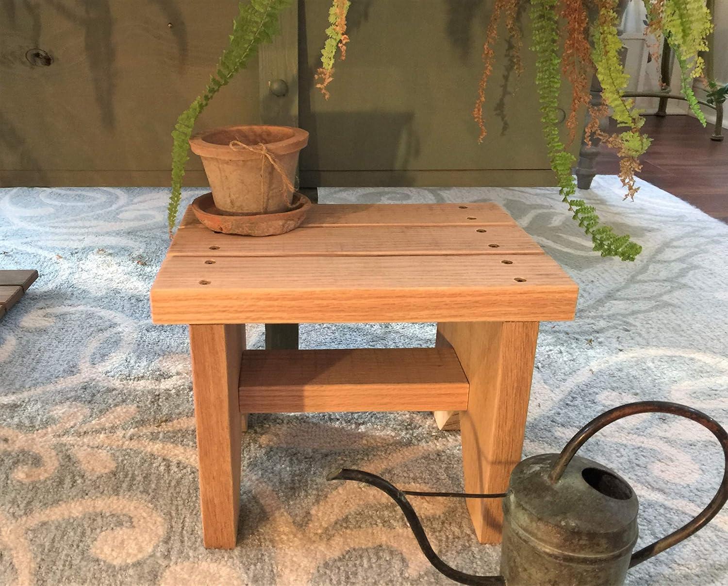 Classic Amish Reclaimed Wood Stool. Also Plant Stand, Home Décor Piece. Natural, Rustic, Solid. Handmade in USA. Step / Sitting / Footstool. 12 x 8.5 x 8"