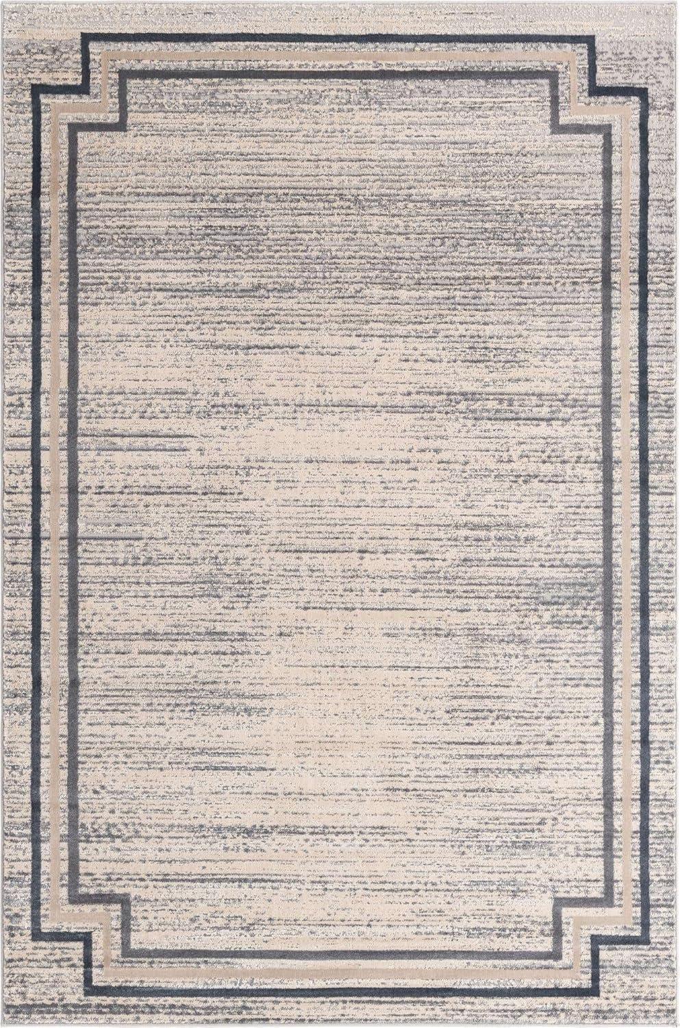 Gray Braided Handmade Synthetic 6' x 9' Abstract Rug