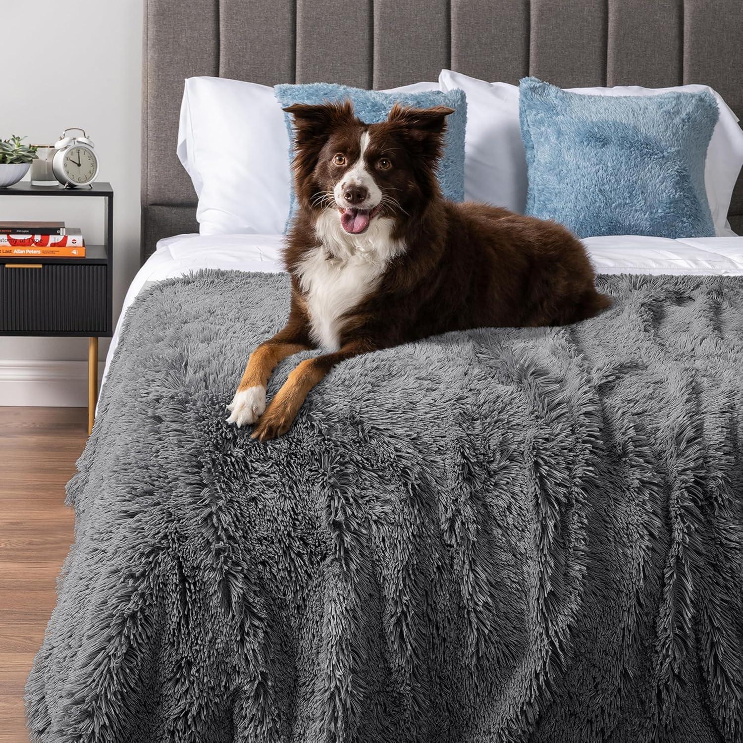 PetAmi Faux Fur Sherpa Pet Blanket