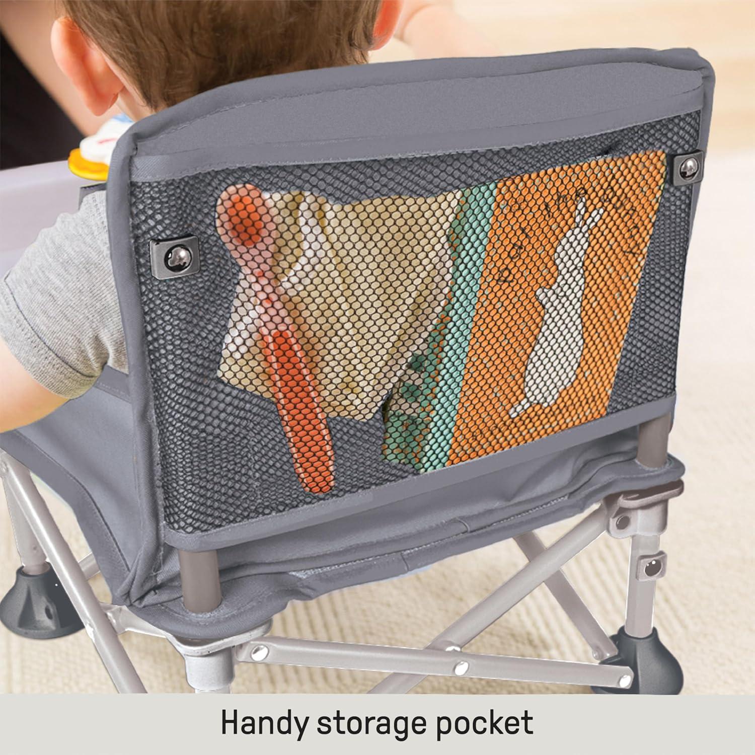 Summer by Ingenuity Pop 'N Sit Portable Infant Booster Seat, Grey, 6+ Months