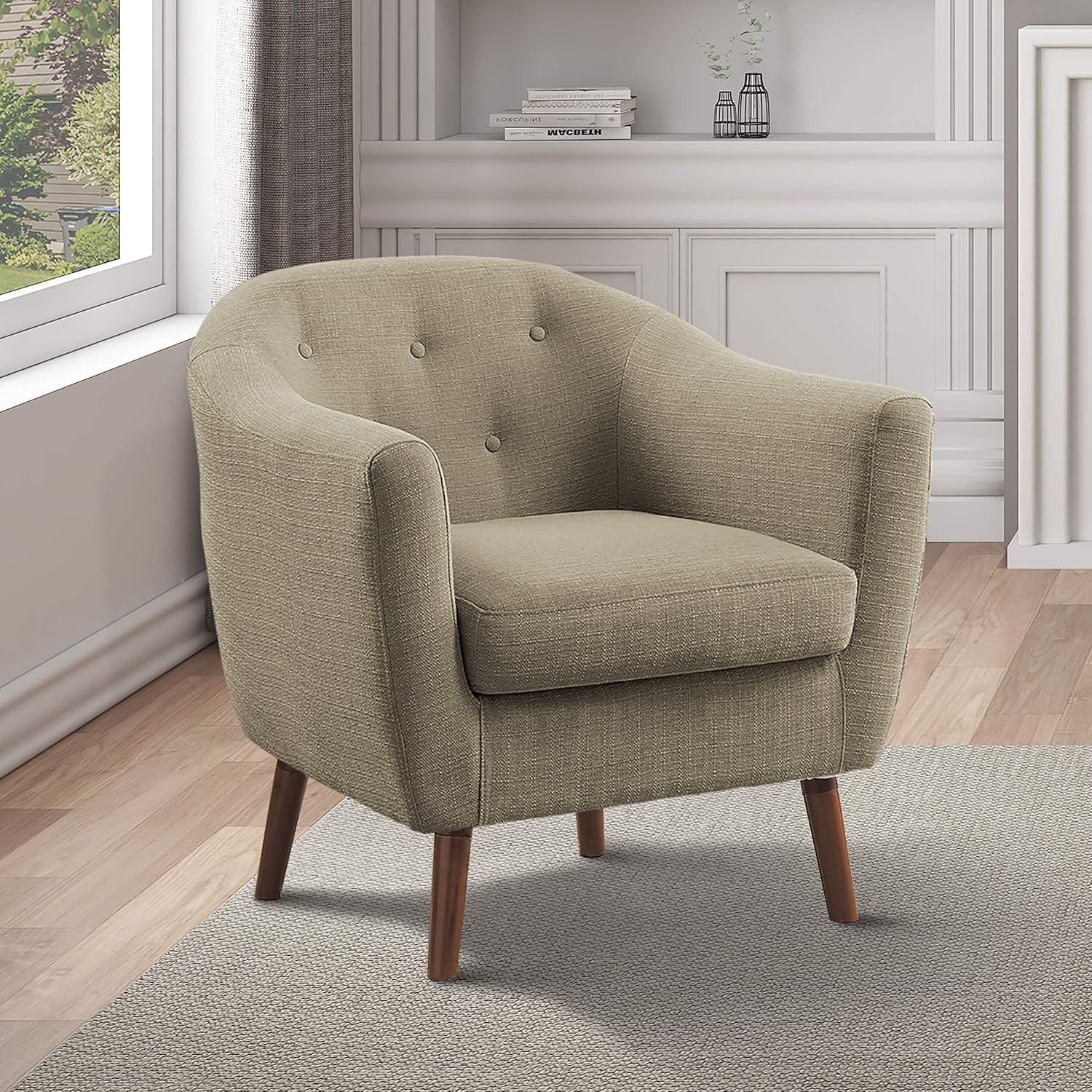 Lexicon Lucille Upholstered Accent Chair in Beige