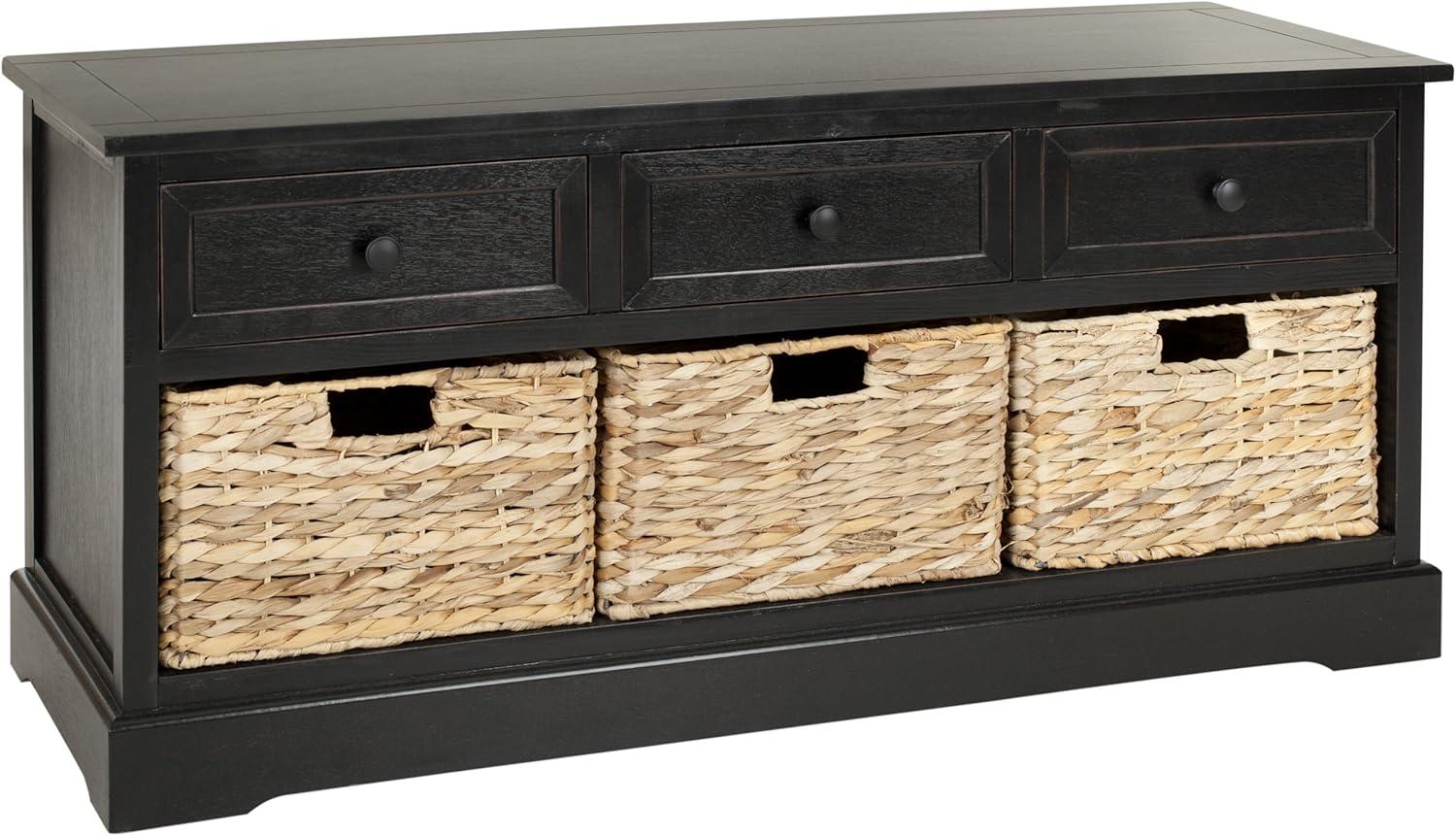 Adayla Solid Wood Drawers Storage Bench