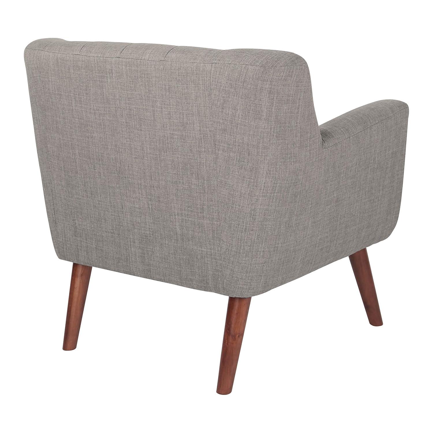 Mill Lane Chair with Coffee Legs Green - OSP Home Furnishings: Upholstered Polyester, Mid-Century Modern