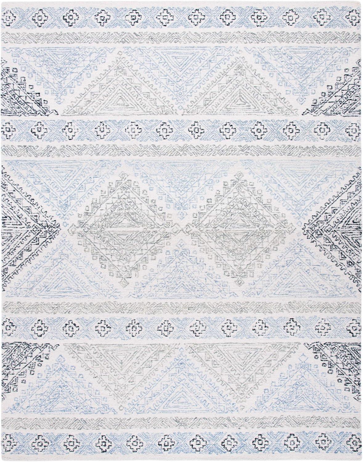 Micro-Loop MLP206 Hand Tufted Indoor Area Rug - Ivory/Grey - 5'x8' - Safavieh