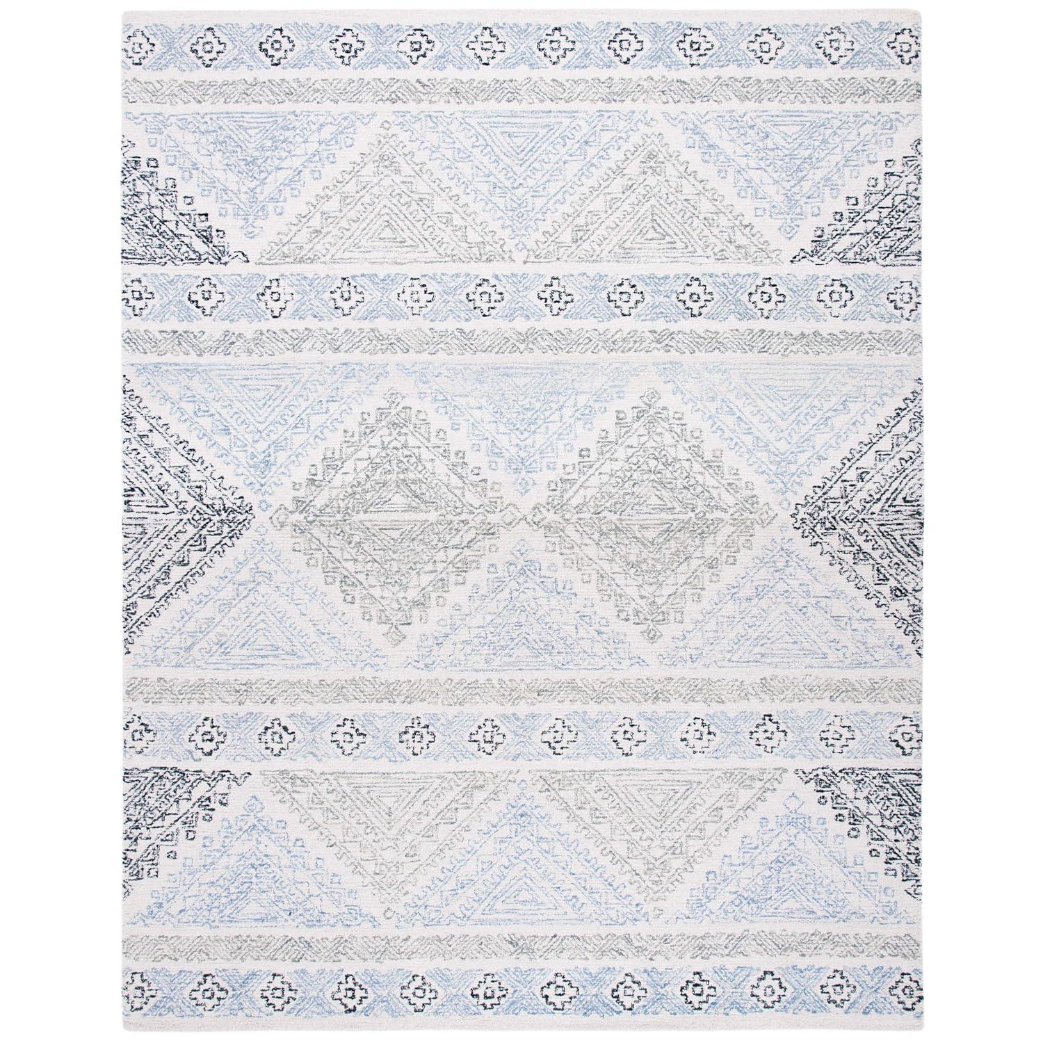 Micro-Loop MLP206 Hand Tufted Indoor Area Rug - Ivory/Grey - 8'x10' - Safavieh