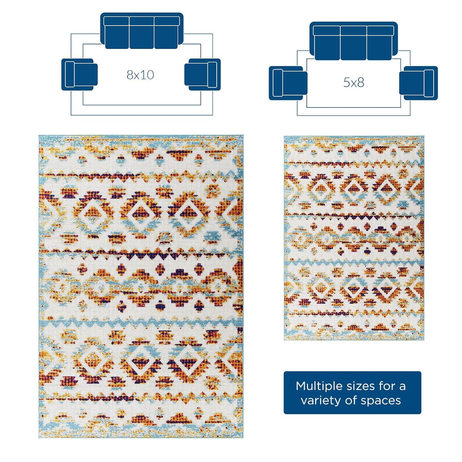Modway Modway Reflect Contemporary Abstract Diamond Indoor and Outdoor Area Rug