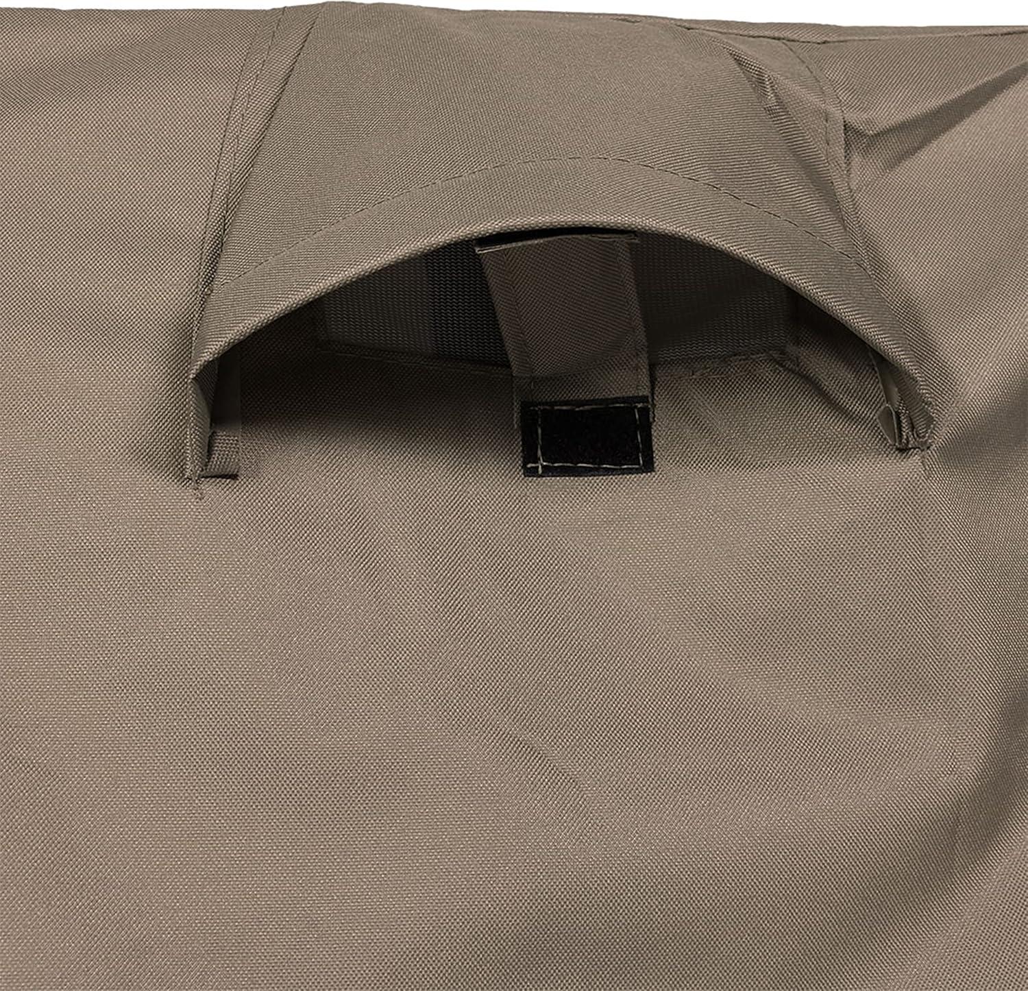 Sunnydaze Outdoor Weather-Resistant Durable Polyester with PVC Backing Firewood Log Hoop Cover - 8' - Khaki