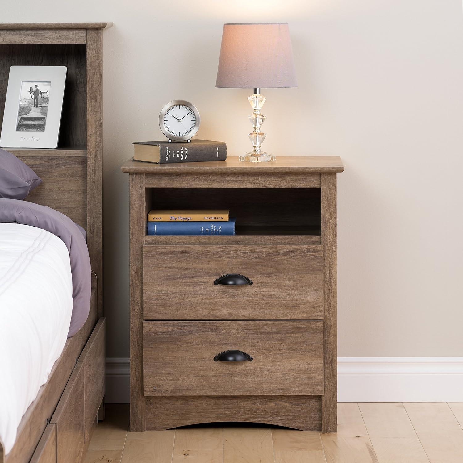 Salt Spring 2 - Drawer Nightstand - Drifted Gray - Prepac