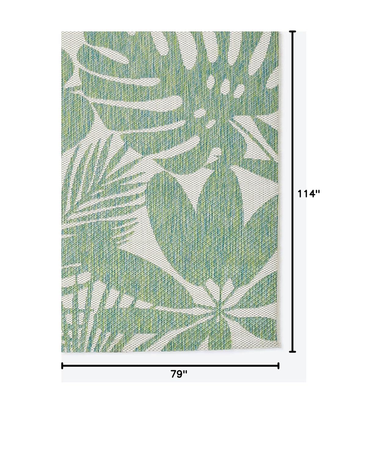 Novogratz Villa Floral Green/White Indoor / Outdoor Area Rug