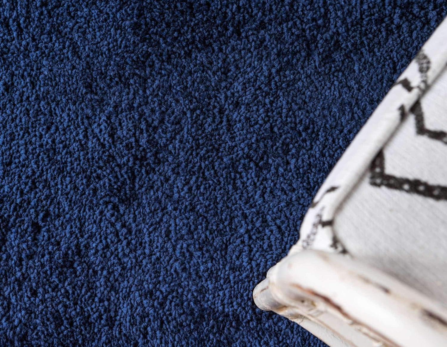 Unique Loom 10' 0 x 13' 0 Solo Calabasas Navy Blue Area Rug