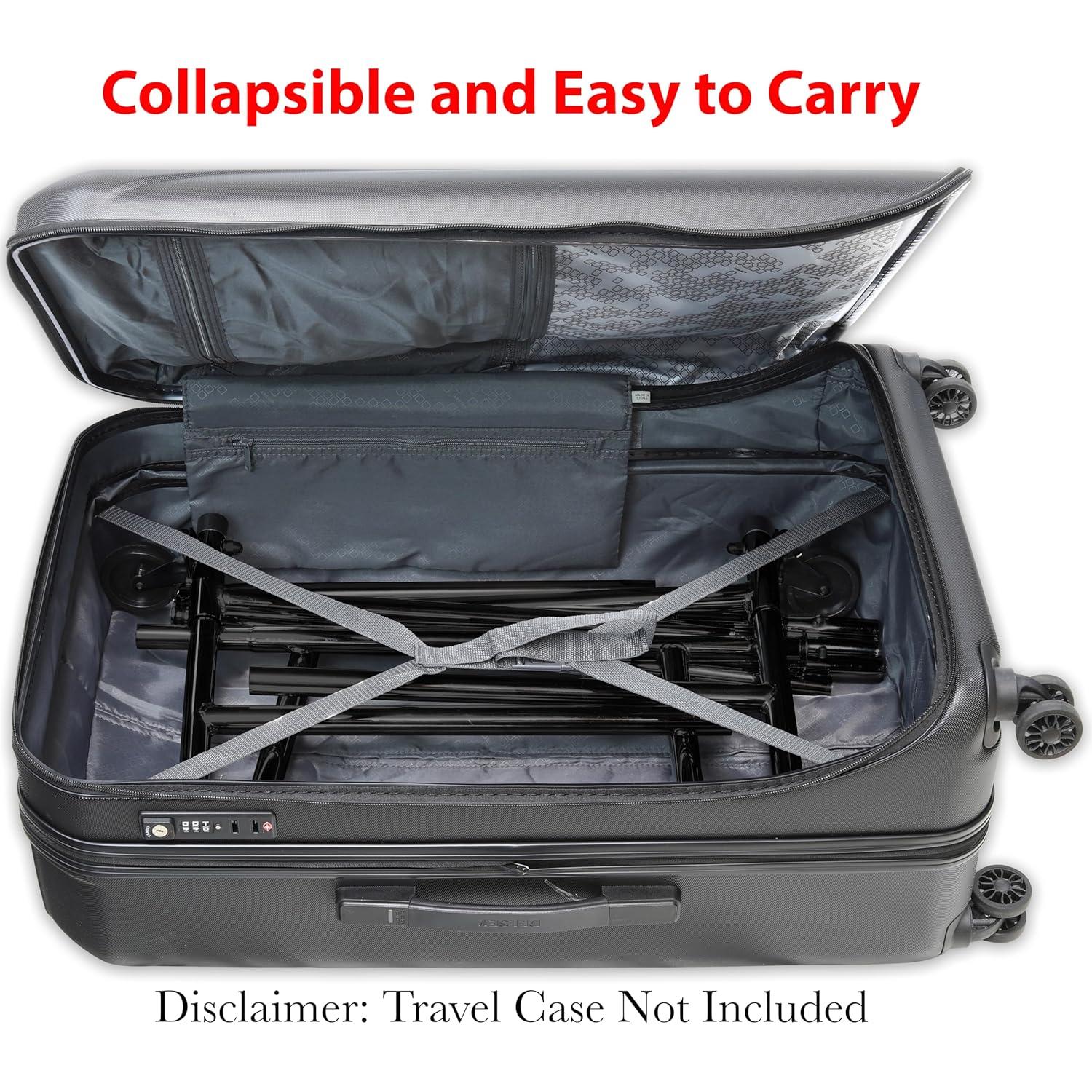 Chrome Rectangular Portable Clothing Garment Rack