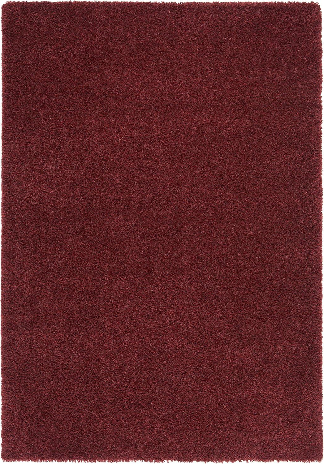 Burgundy Bliss 8' x 10' Hand-Knotted Shag Area Rug