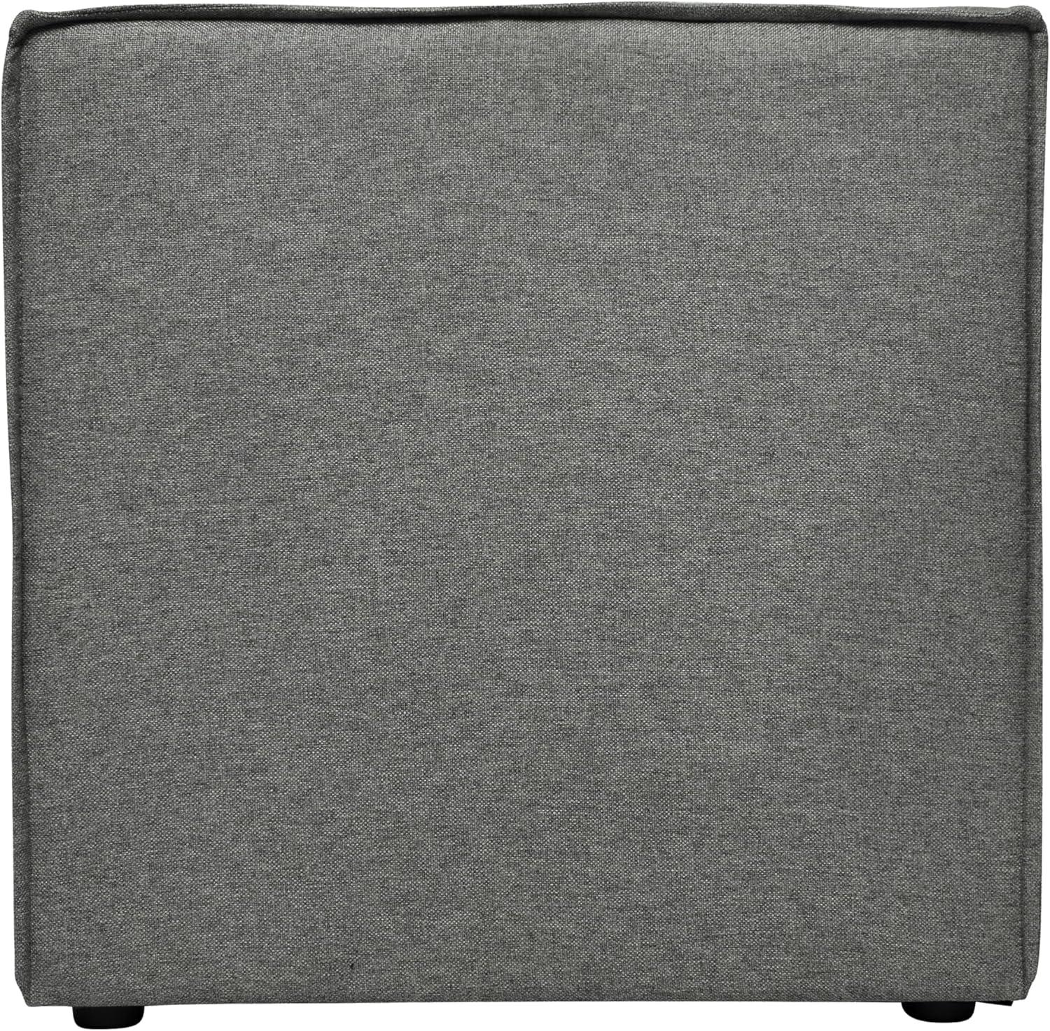 Gray Fabric Modular Armless Middle Chair for Sectional Sofa