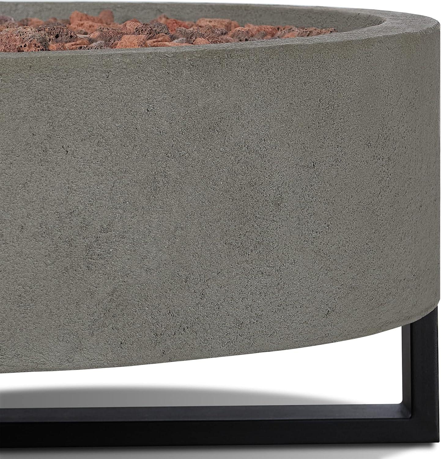 Idledale Propane Fire Bowl - Glacier Gray - Real Flame