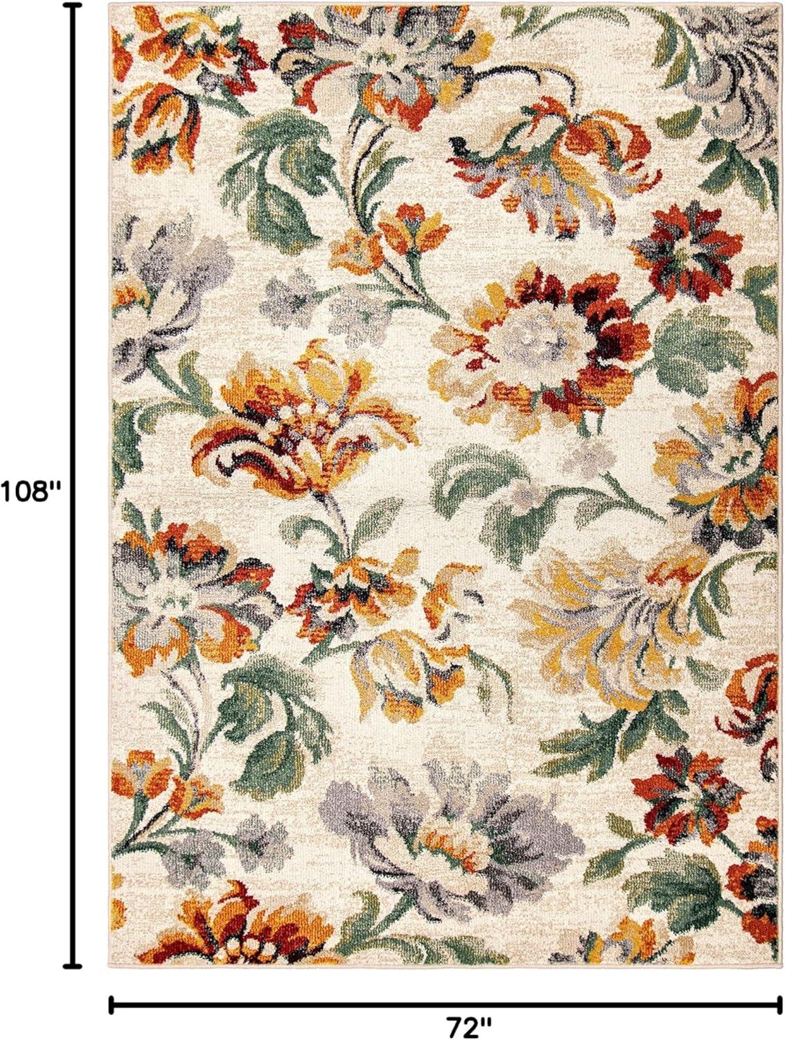 Simply Southern Cottage Franklin Floral 6' X 9' Blue Area Rug